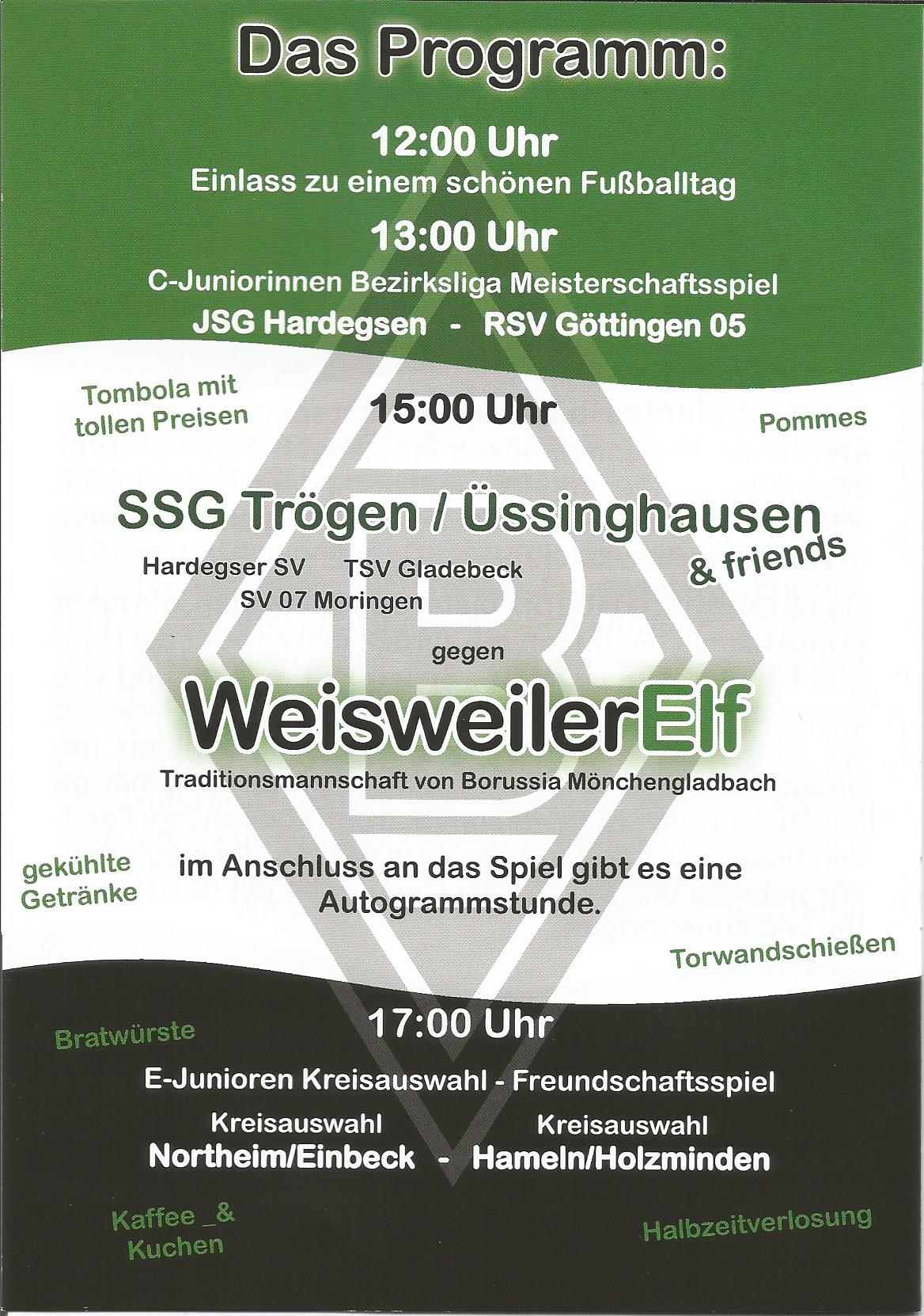 Benefiz-Fussballspiel SSG Trögen/Üssinghausen gegen Weisweiler Elf